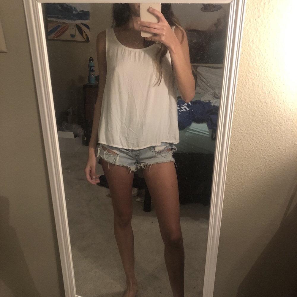 white tank top